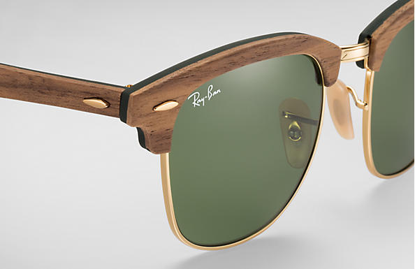 Ray-Ban Clubmaster Wood RB 3016M Sunglasses Replacement Pair Of Polarising Lenses