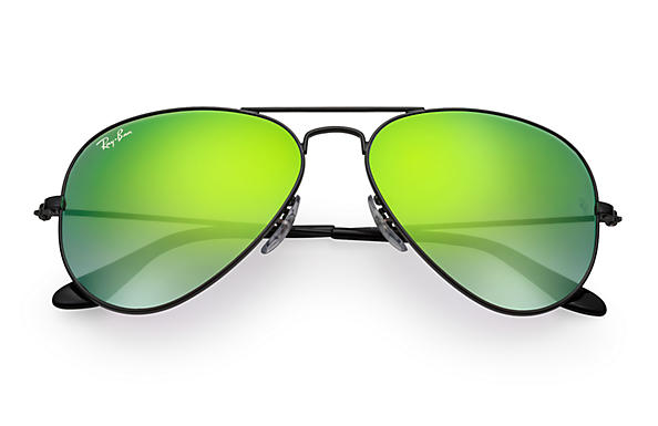 Green Mirror Ray Ban Aviator Green Flash Polarized Ray-Ban New