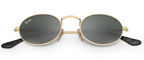Ray ban deals oval flat lenses